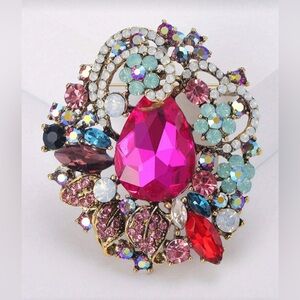 NWT Bohemian Crystal Statement Brooch